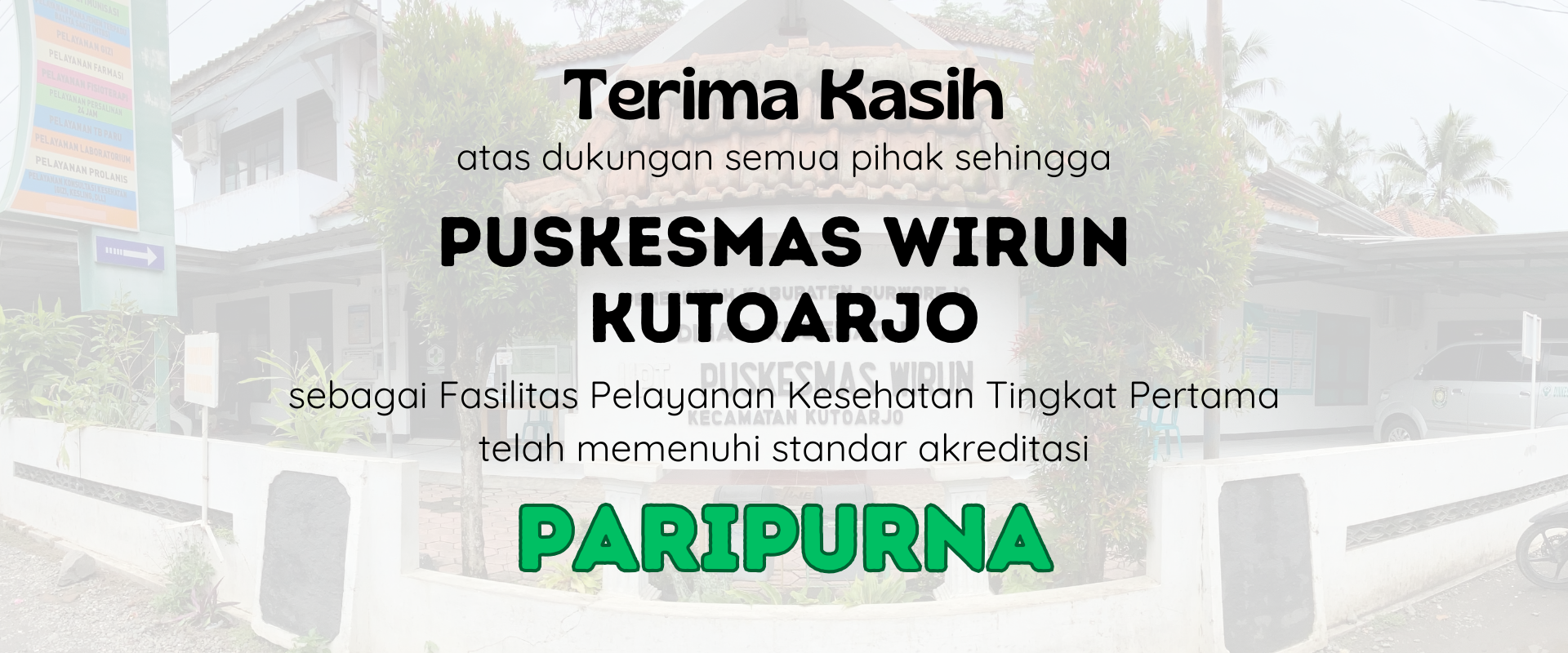 Selamat datang di website resmi Puskesmas Wirun Kutoarjo